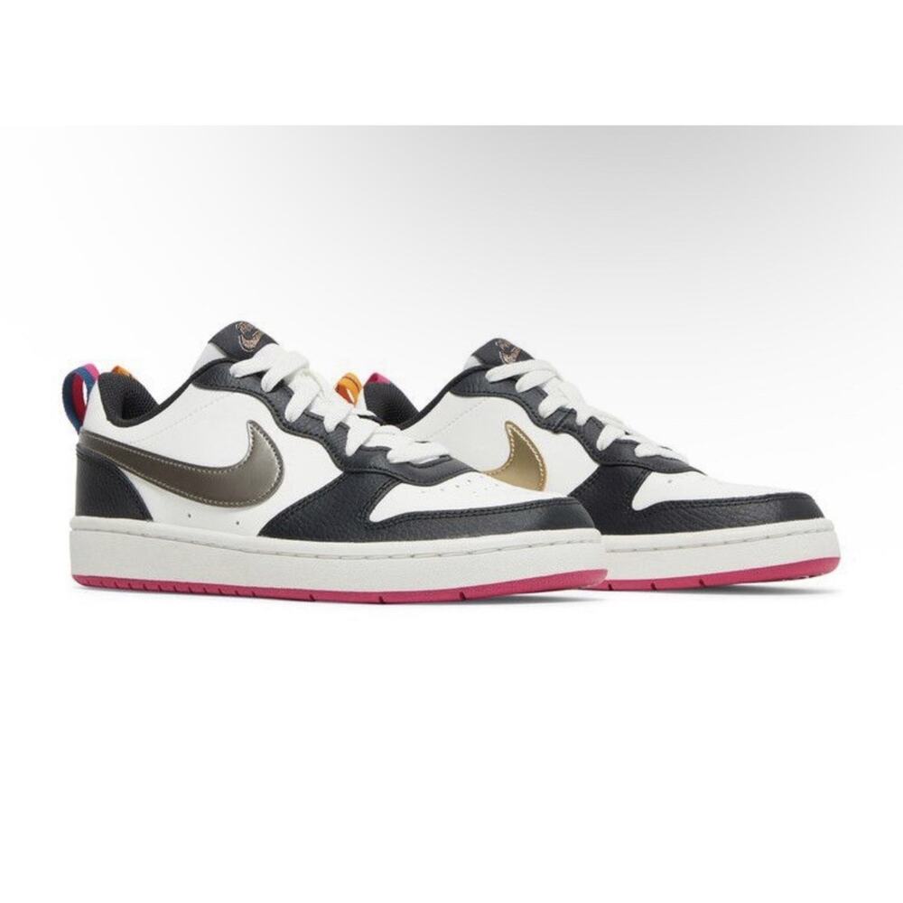 Nike Court Borough Low 2 SE White/Pink Prime Size 6.5Y/8W DJ0040-100 (35)